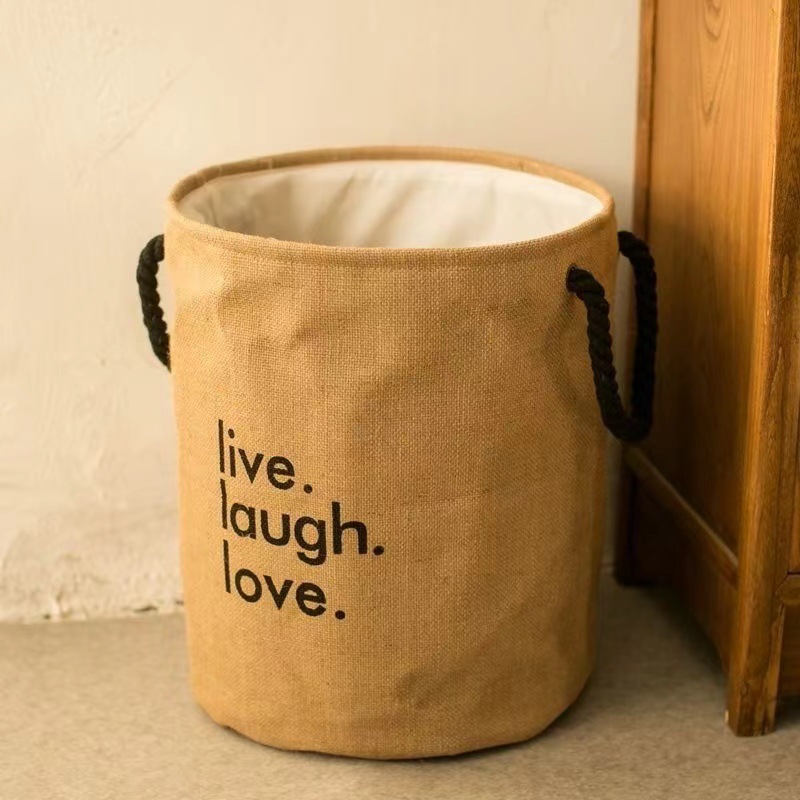 加厚大号日式棉布脏衣篓收纳篮衣服收纳筐棉麻杂物收纳桶现代简约详情2