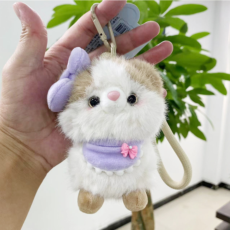 跨境新品软萌卡通小奶狗公仔玩偶毛绒挂件批货包包挂件钥匙扣娃娃详情4
