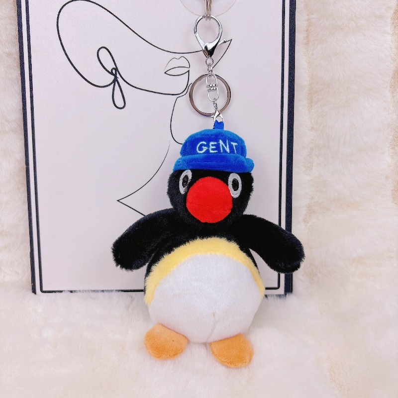 呆萌变装小企鹅挂件可爱毛绒玩偶公仔挂包抱鱼企鹅包挂饰抓机娃娃详情6