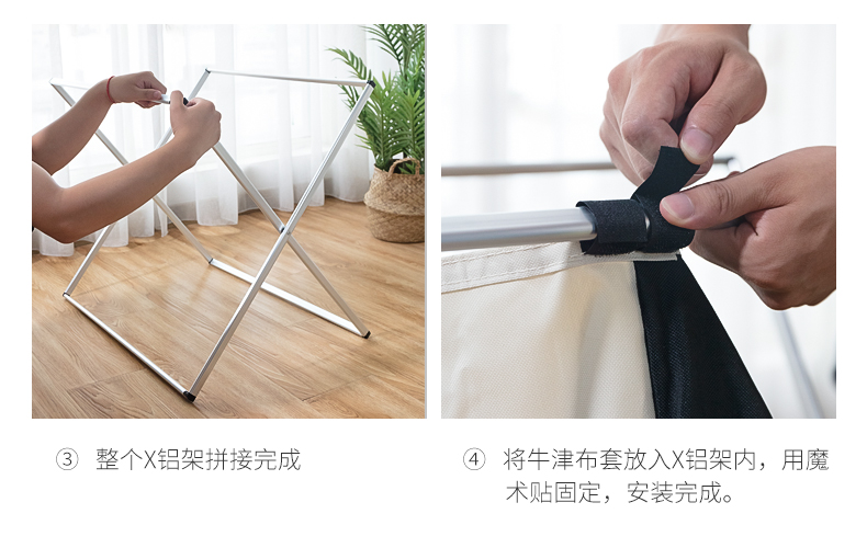 方形收纳桶防水折叠洗衣篮组装脏衣篓手提脏衣篮 牛津布折叠详情13