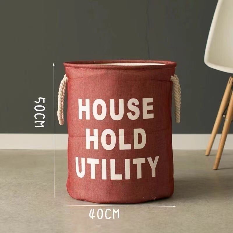 加厚大号日式棉布脏衣篓收纳篮衣服收纳筐棉麻杂物收纳桶现代简约详情5