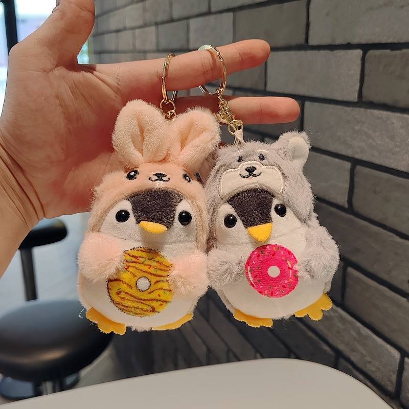 网红爆款小企鹅钥匙扣公仔挂件萌萌可爱企鹅玩偶毛绒玩具书包挂饰详情7