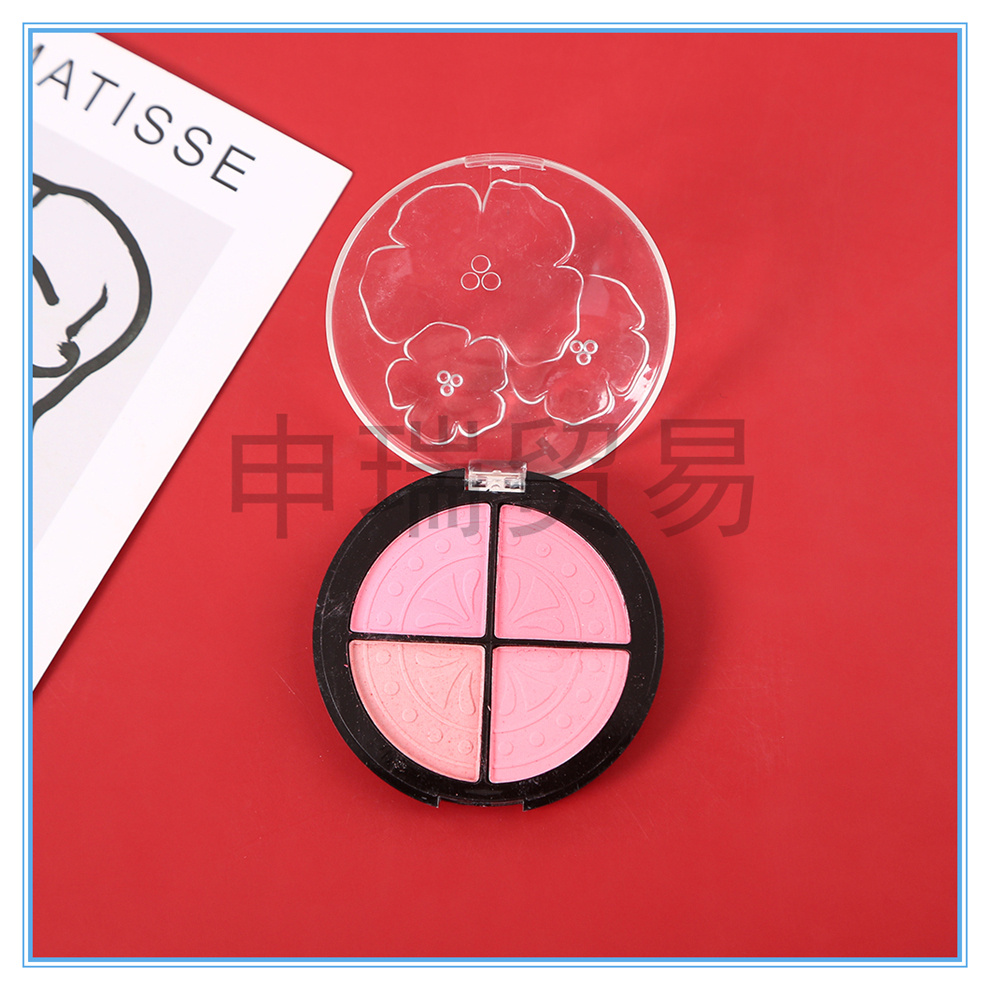 Factory direct sales: Earth tone four-color eyeshadow palette, pearlescent and matte, versatile for daily use, smoky eye eyeshadow, affordable for female students pic 6