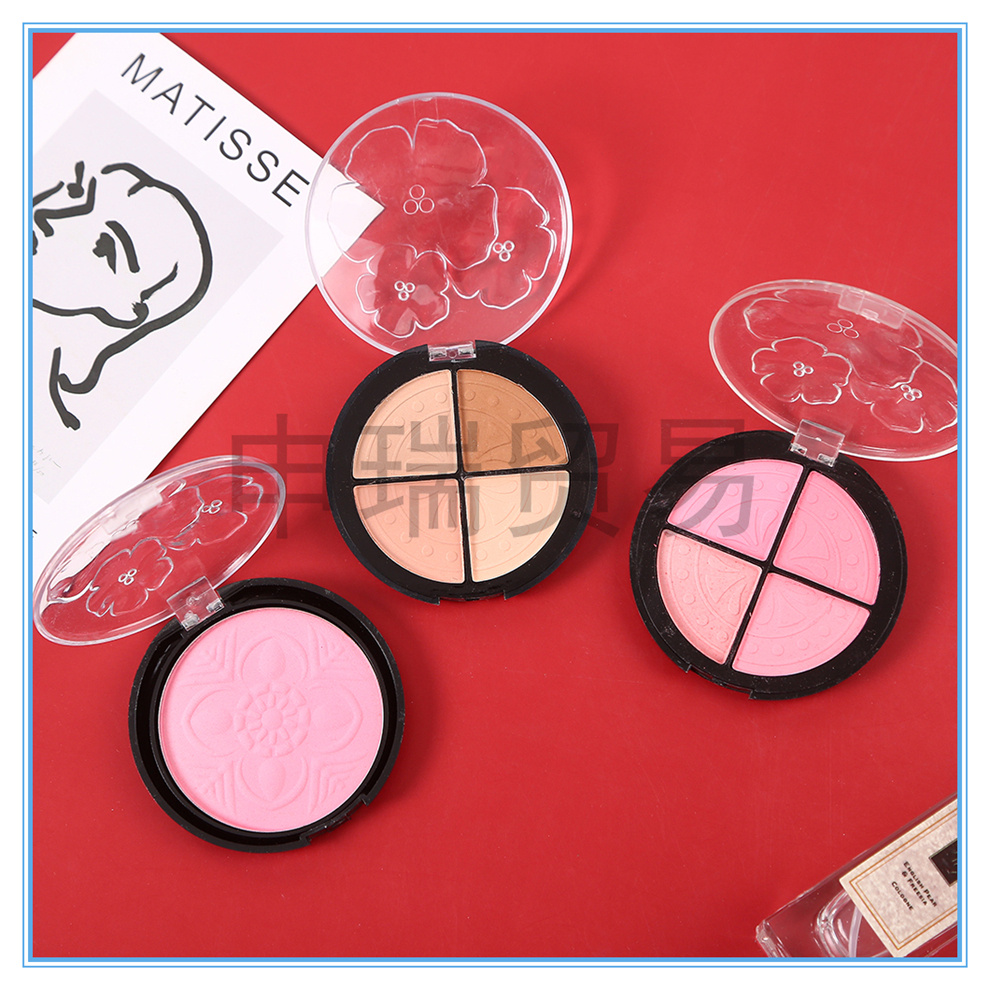 Factory direct sales: Earth tone four-color eyeshadow palette, pearlescent and matte, versatile for daily use, smoky eye eyeshadow, affordable for female students pic 4