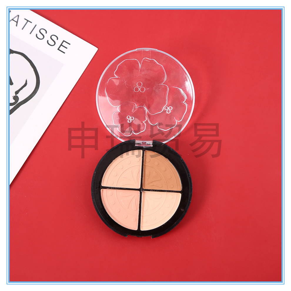 Factory direct sales: Earth tone four-color eyeshadow palette, pearlescent and matte, versatile for daily use, smoky eye eyeshadow, affordable for female students pic 7
