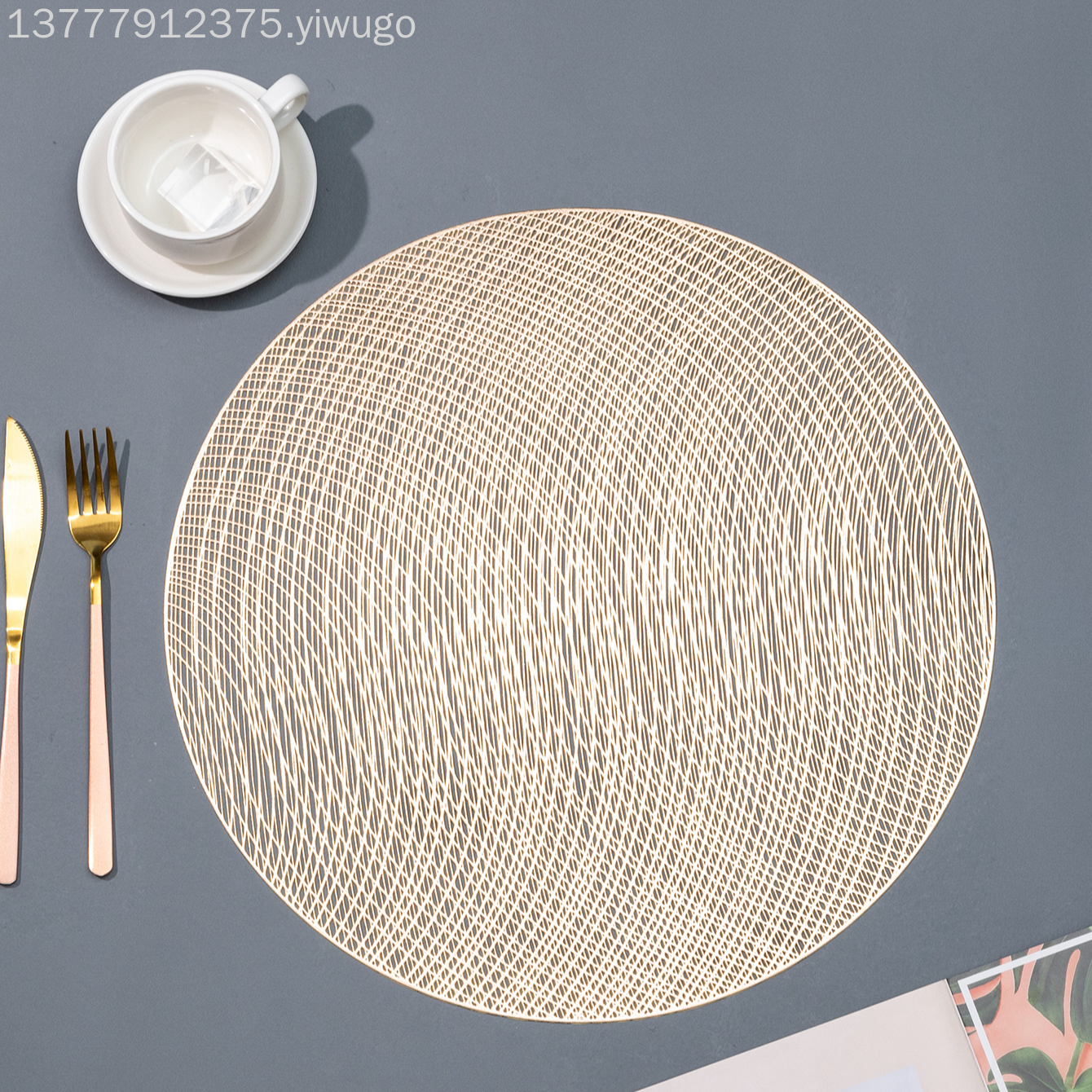Yijia Irregular-shaped Western placemats, new restaurant and hotel coffee MATS, pvc modern and simple placemats