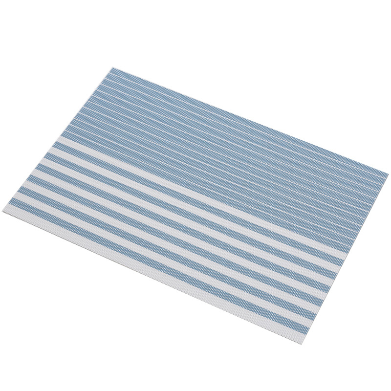 Cross-border Teslin striped placemats, PVC hotel waterproof, anti-slip, oil-proof, heat-resistant, wear-resistant and heat-insulating MATS, Japanese table MATS, cup MATS and bowl MATS, Western placemats Application Scenario