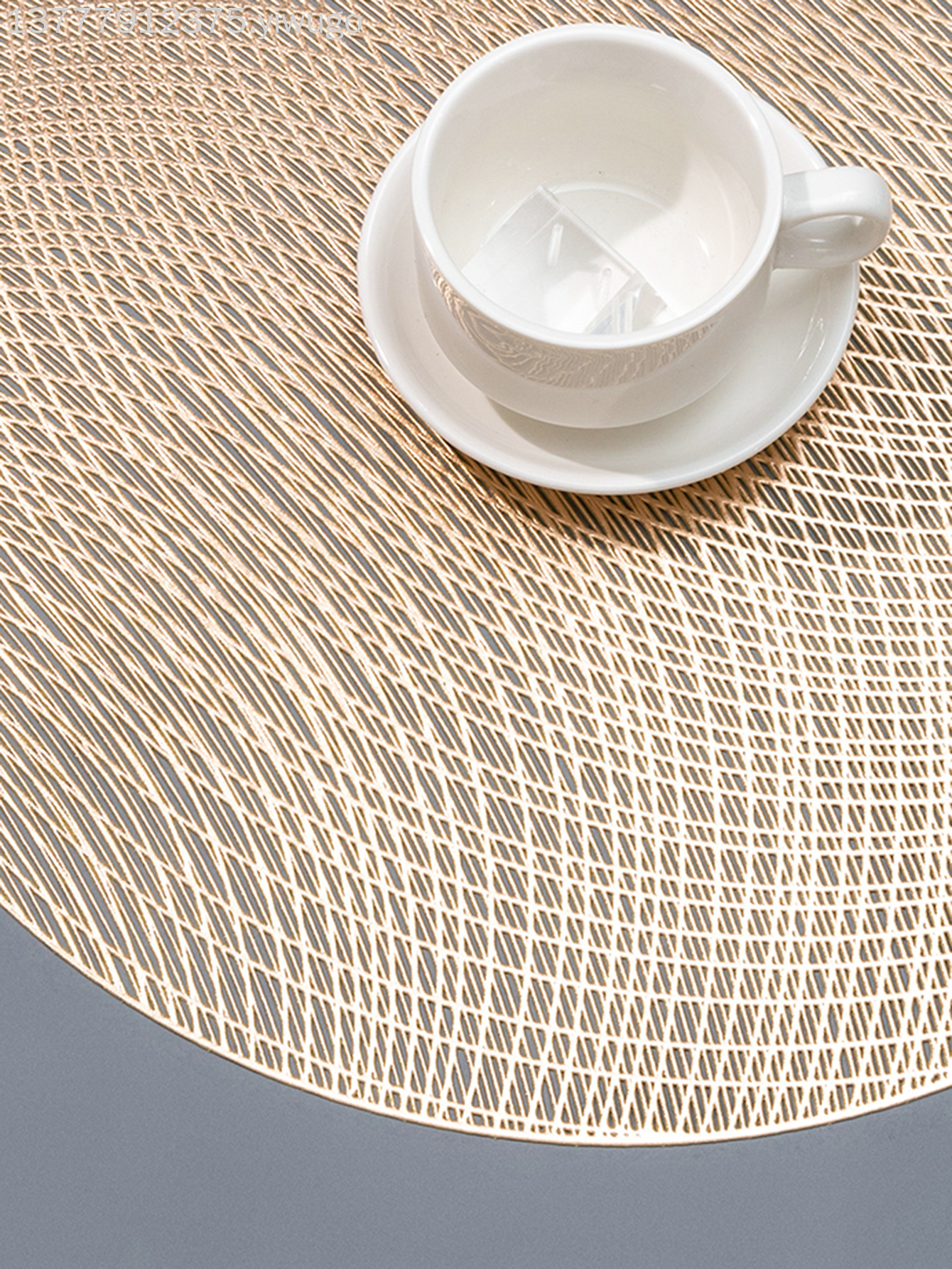 Yijia Irregular-shaped Western placemats, new restaurant and hotel coffee MATS, pvc modern and simple placemats pic 6