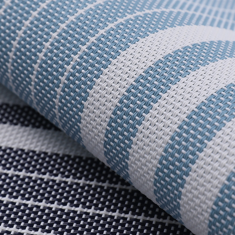 Cross-border Teslin striped placemats, PVC hotel waterproof, anti-slip, oil-proof, heat-resistant, wear-resistant and heat-insulating MATS, Japanese table MATS, cup MATS and bowl MATS, Western placemats Specification image