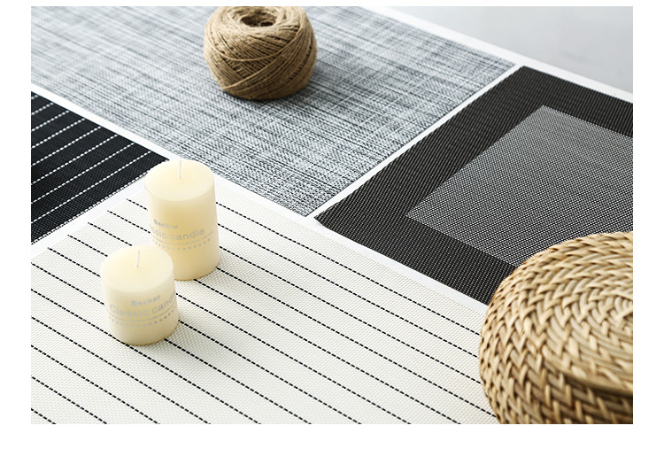 日式隔热餐垫PVC餐桌西餐垫垫子餐垫防水防油防滑防烫耐磨隔热垫餐桌垫防烫餐垫杯垫详情7