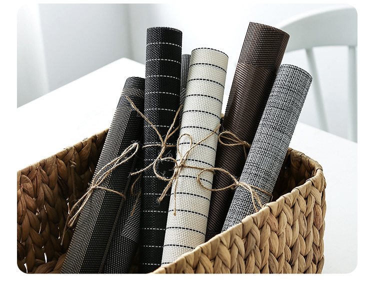 日式隔热餐垫PVC餐桌西餐垫垫子餐垫防水防油防滑防烫耐磨隔热垫餐桌垫防烫餐垫杯垫详情11