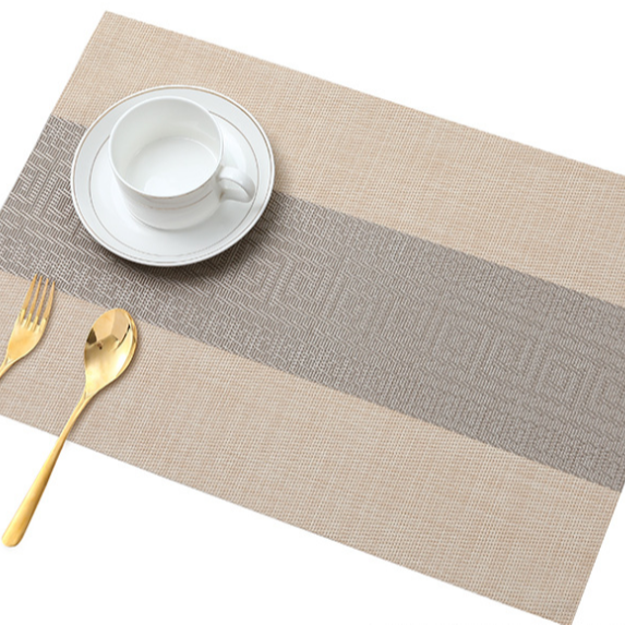 Jacquard Teslin placemats, PVC, Chinese modern, simple, fashionable, creative and elegant, heat-insulating table MATS, bowl MATS, placemats, waterproof, anti-slip, oil-proof, heat-resistant and wear-resistant