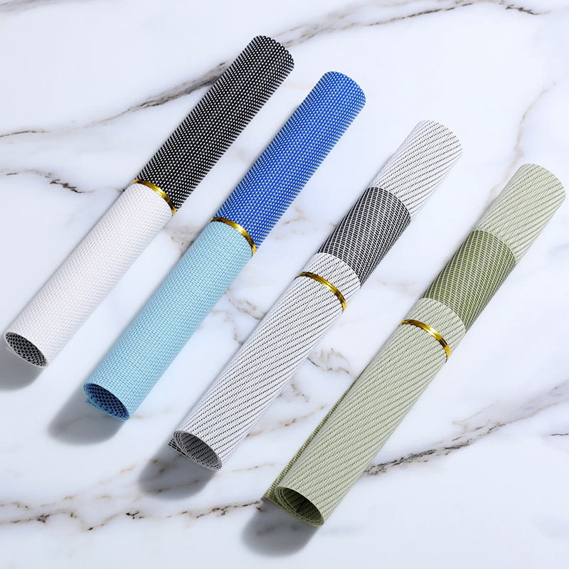 跨境餐桌垫欧式西餐垫 新田字格PVC餐垫布艺餐垫碗垫隔热餐垫批发防水防滑防油防烫耐磨