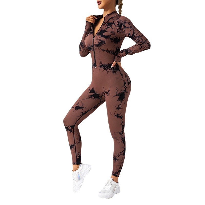 Seamless hip-lifting one-piece long pants for women, fitness, running, yoga wear, zipper long-sleeved one-piece set, no embarrassing lines Application Scenario