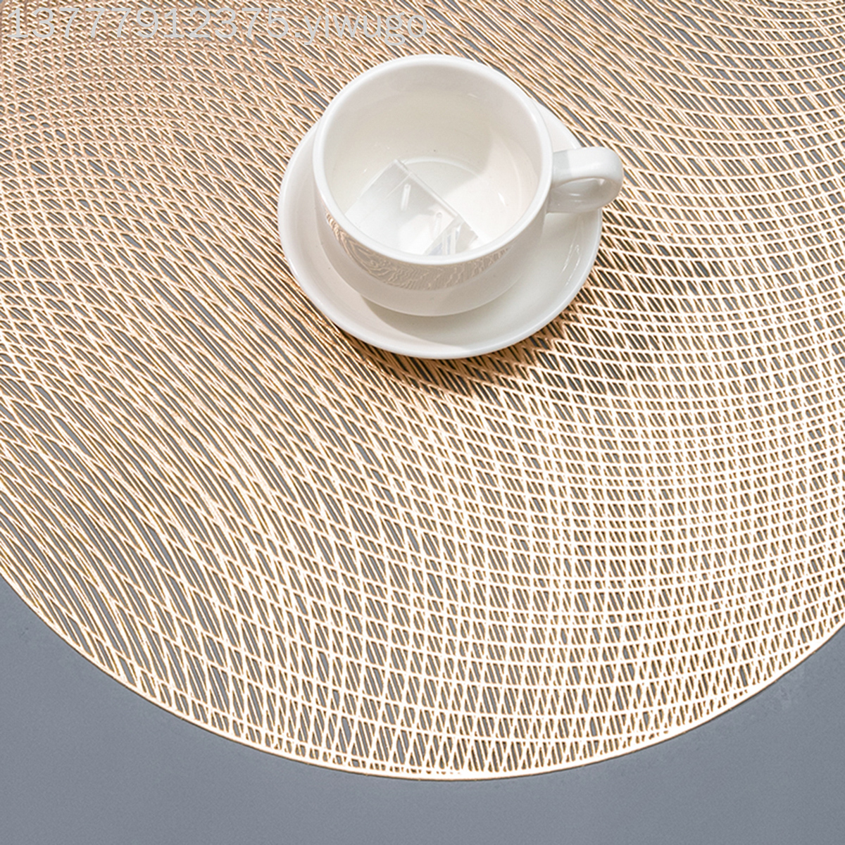 Yijia Irregular-shaped Western placemats, new restaurant and hotel coffee MATS, pvc modern and simple placemats details Picture