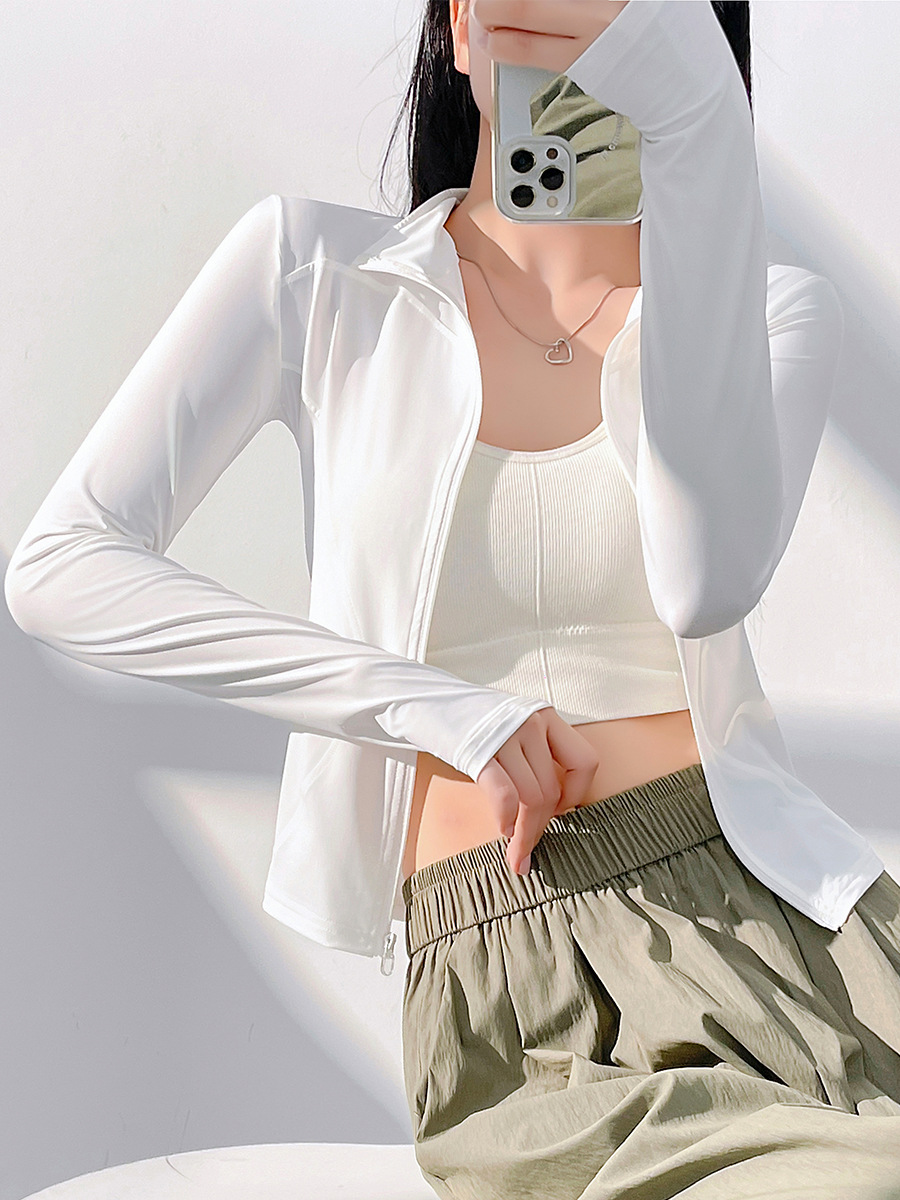 2025新款裸感瑜伽服外套高质感跑步健身服时尚修身显廋运动上衣女