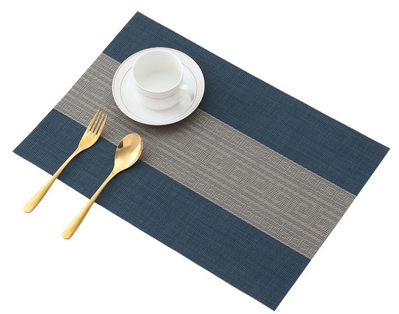 Jacquard Teslin placemats, PVC, Chinese modern, simple, fashionable, creative and elegant, heat-insulating table MATS, bowl MATS, placemats, waterproof, anti-slip, oil-proof, heat-resistant and wear-resistant pic 2