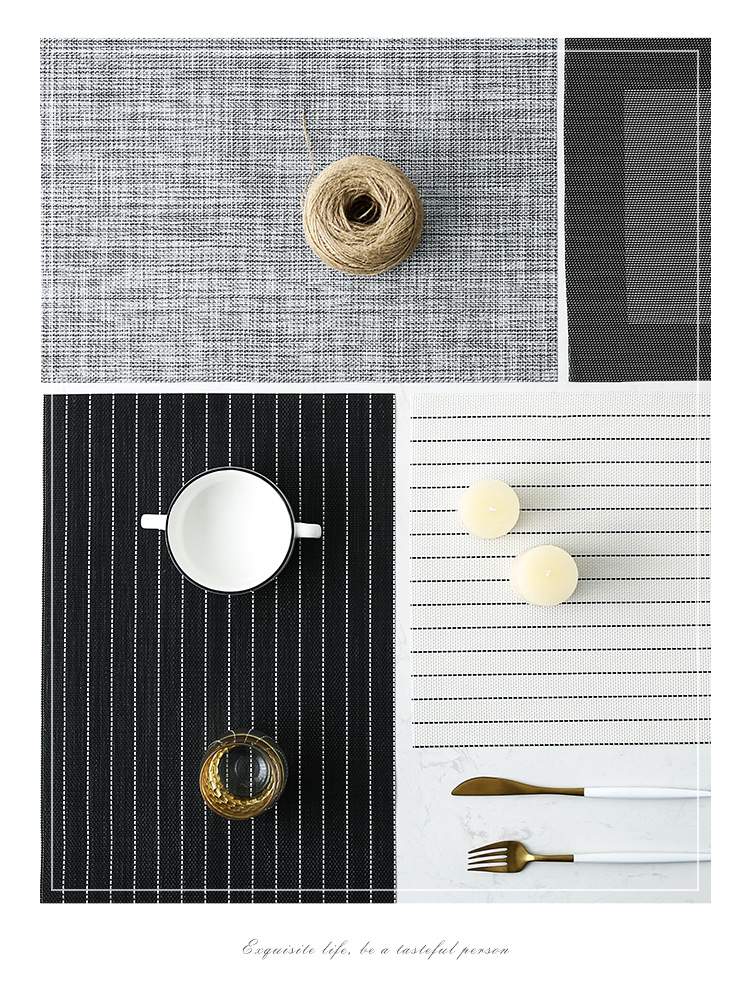 日式隔热餐垫PVC餐桌西餐垫垫子餐垫防水防油防滑防烫耐磨隔热垫餐桌垫防烫餐垫杯垫详情2