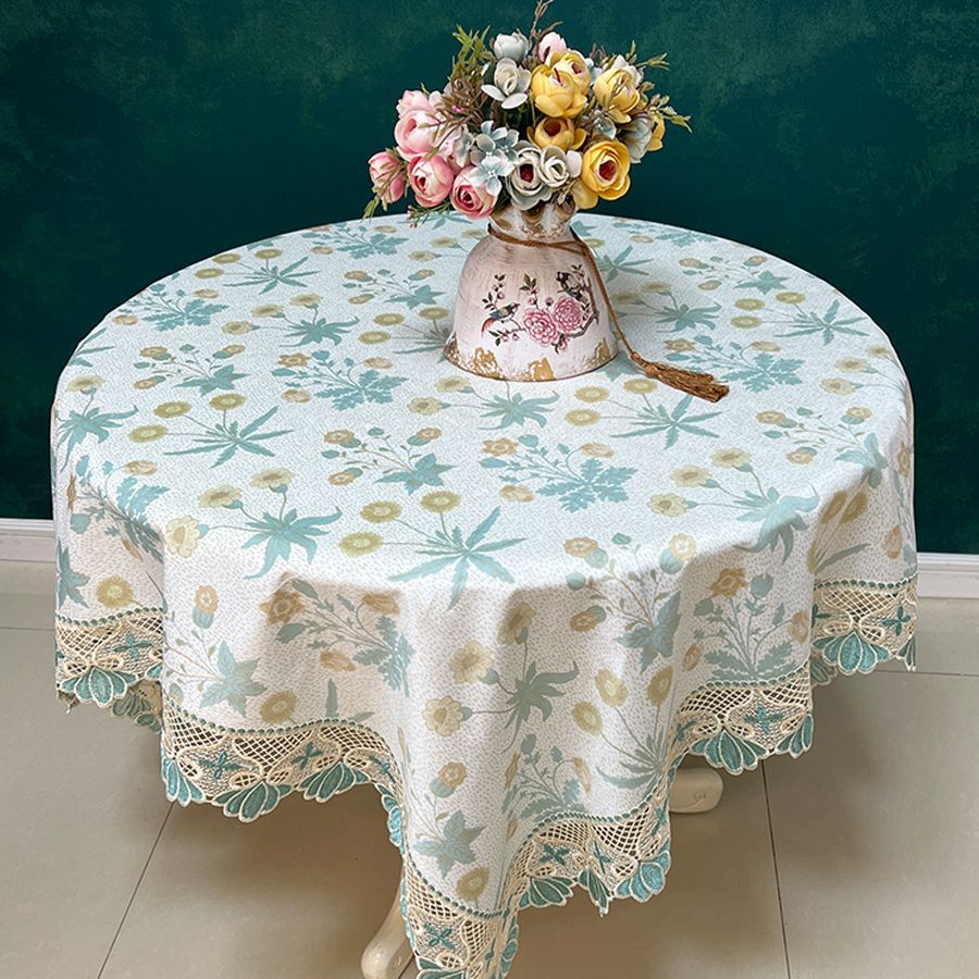 桌布蕾丝花边/椅子套布艺/防水桌布PU/桌布简约/圣诞派对桌旗一次性产品图