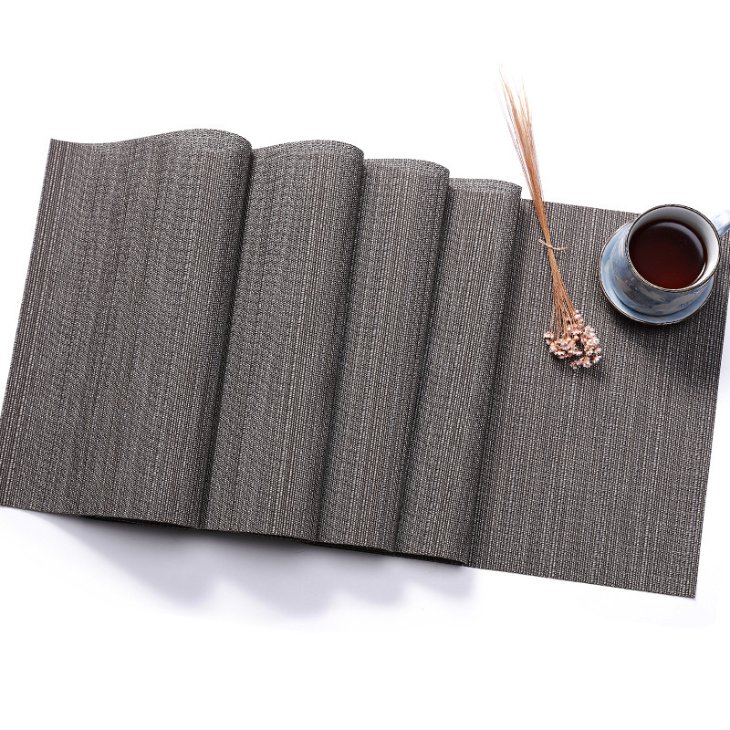 Cross-border in-stock solid color placemats, Chinese-style Teslin pvc placemats, bamboo weave placemats, waterproof, anti-slip, oil-proof, heat-resistant and heat-insulating table MATS, custom-made Application Scenario