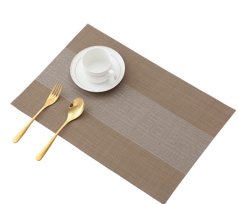 Jacquard Teslin placemats, PVC, Chinese modern, simple, fashionable, creative and elegant, heat-insulating table MATS, bowl MATS, placemats, waterproof, anti-slip, oil-proof, heat-resistant and wear-resistant pic 5
