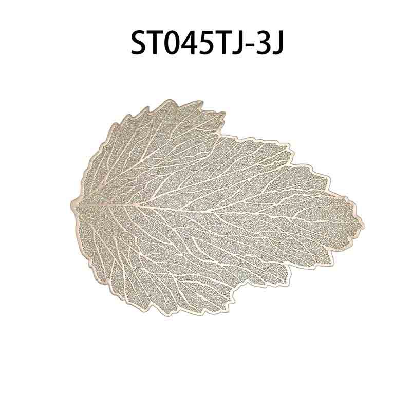 轻奢镂空防水防油防滑防烫耐磨餐垫树叶形状PVC餐桌垫隔热咖啡杯垫装饰垫餐垫