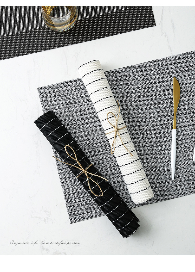 日式隔热餐垫PVC餐桌西餐垫垫子餐垫防水防油防滑防烫耐磨隔热垫餐桌垫防烫餐垫杯垫详情12