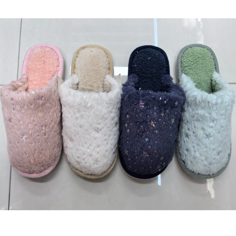 New autumn and winter style MAO MAO Home cotton slippers, export floor slippers, comfortable and warm indoor women's slippers full figure
