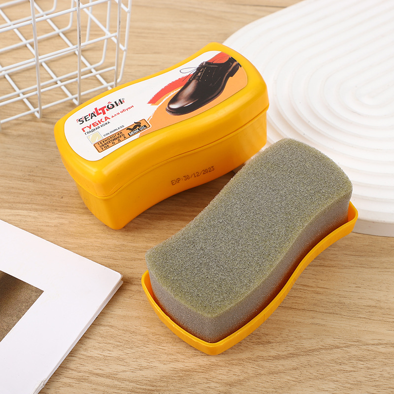 Our factory sells wavy sponge shoes, leather goods, shoe care products, shoe base, shoe polish and shoe polish Application Scenario