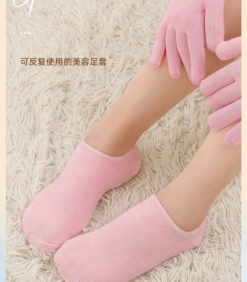 凝胶袜套跨境凝胶袜子足膜保湿防干裂袜子脚后跟保护套防裂袜外贸详情7