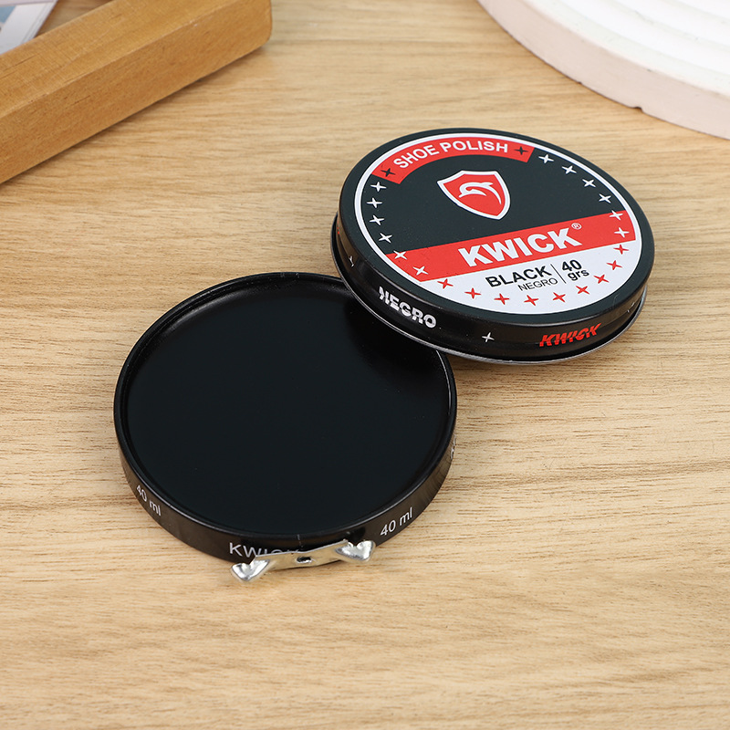 KWICK 40ML Tin Box Shoe Polish, Black leather Shoe Care Oil, Leather Care Agent, Shoe brush, Shoe Wax set Application Scenario