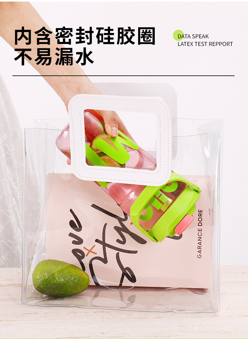 Summer fashion sports water cup, large capacity, high appearance level, student plastic cup, original personality, portable double-drinking straw cup pic 21