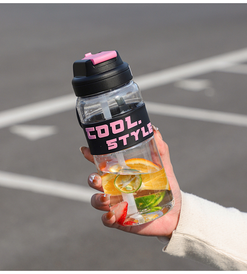 Creative, simple, fresh, high appearance level student water cups, couple outdoor sports straws, plastic cups, car water cups manufacturer pic 27