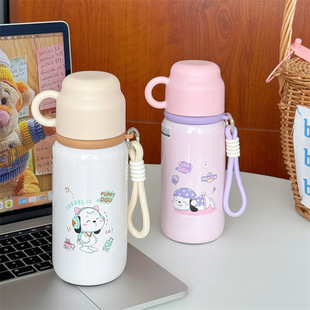 Cute cartoon 316 acero inoxidable thermal cup alto nivel de apariencia estudiante pareja rebote recto beber niños thermal cup agua pic 10