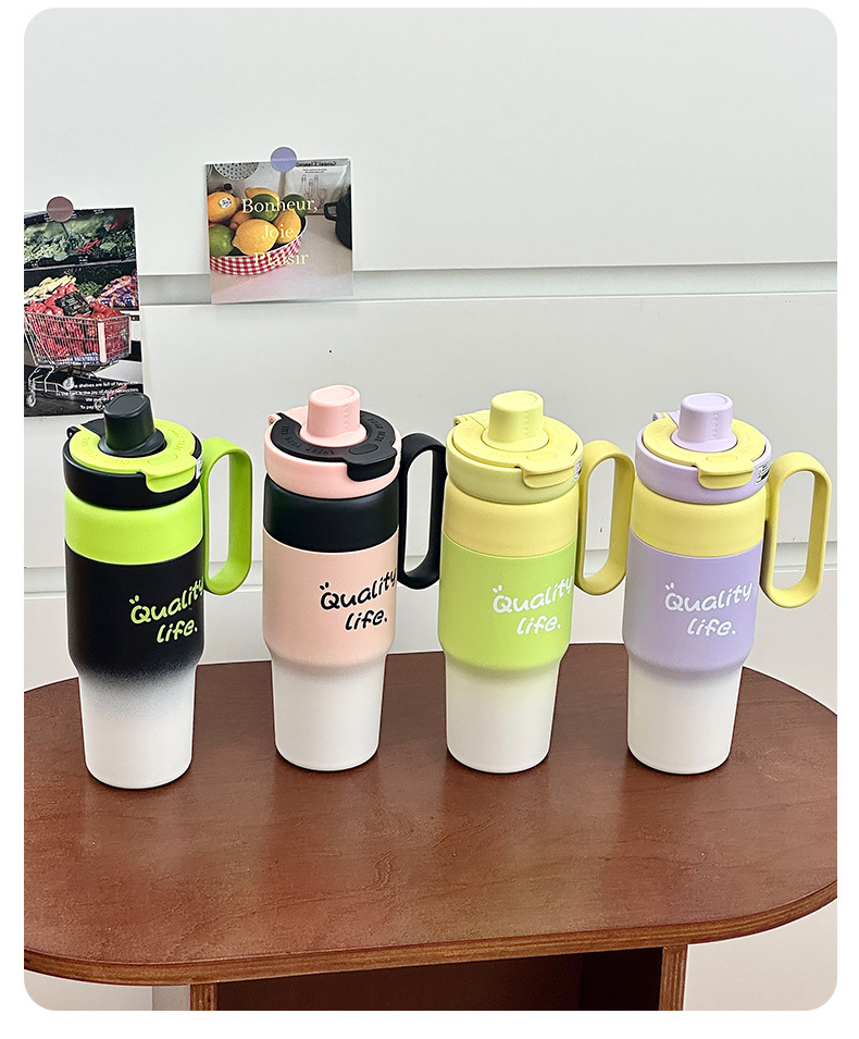 新款永康巨无霸不锈钢保温杯女创意渐变高颜值吸管水杯冰霸杯批发详情28