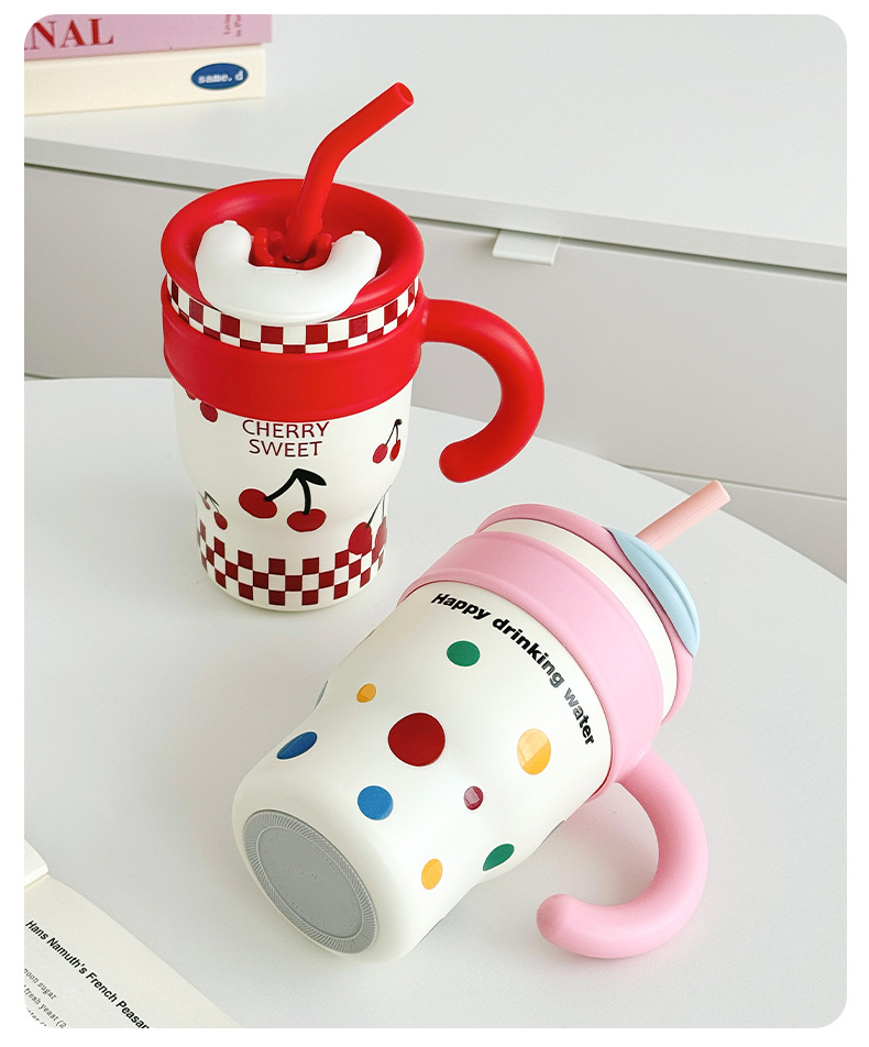 Cute cartoon, elegant ice cup, high appearance level, Yongkang large-capacity insulated cup, stainless steel giant insulated water cup pic 14