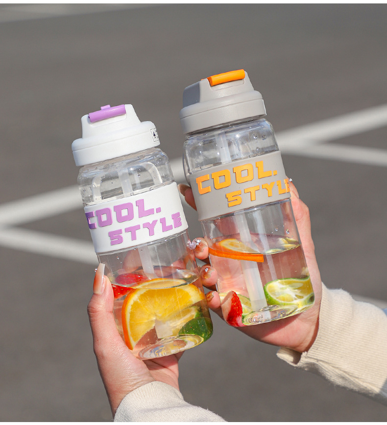 Creative, simple, fresh, high appearance level student water cups, couple outdoor sports straws, plastic cups, car water cups manufacturer pic 24