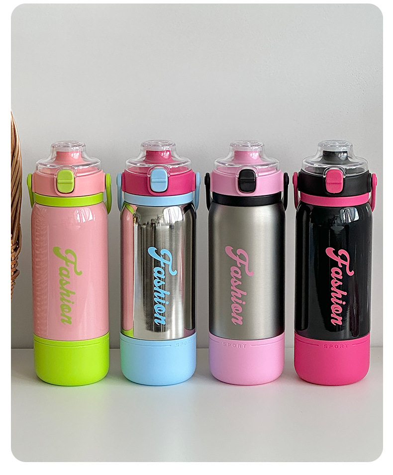 Portable and bouncy insulated cups with handles, fashionable large-capacity Yongkang insulated cups for students and couples, wholesale of water cups with high appearance standards pic 28