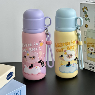 Cute cartoon 316 acero inoxidable thermal cup alto nivel de apariencia estudiante pareja rebote recto beber niños thermal cup agua pic 11