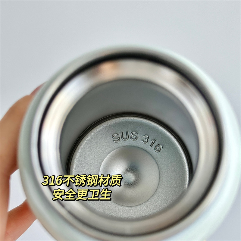 Wholesale of new fashionable stainless steel vacuum business travel cups with high appearance standards, bouncing straws, couple and student insulated cups Specification image