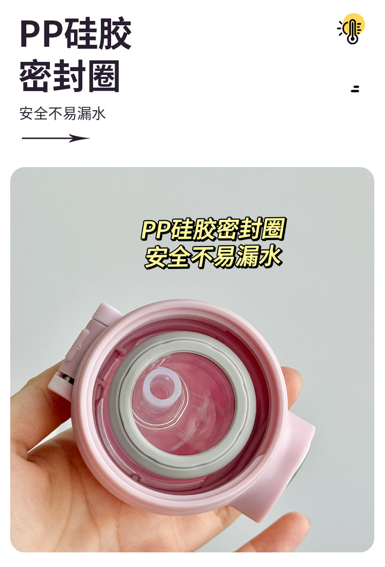 Wholesale of new fashionable stainless steel vacuum business travel cups with high appearance standards, bouncing straws, couple and student insulated cups pic 20