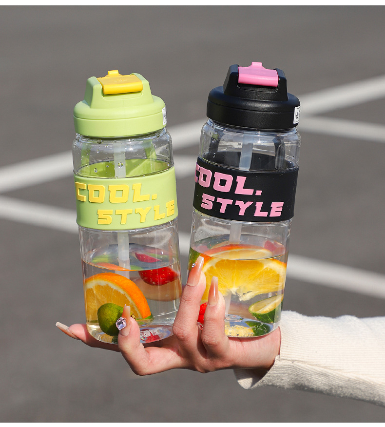 Creative, simple, fresh, high appearance level student water cups, couple outdoor sports straws, plastic cups, car water cups manufacturer pic 25