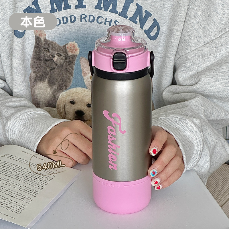 Portable and bouncy insulated cups with handles, fashionable large-capacity Yongkang insulated cups for students and couples, wholesale of water cups with high appearance standards Item Picture