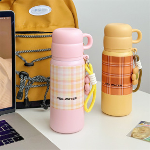 Wholesale of new fashionable stainless steel vacuum business travel cups with high appearance standards, bouncing straws, couple and student insulated cups pic 7