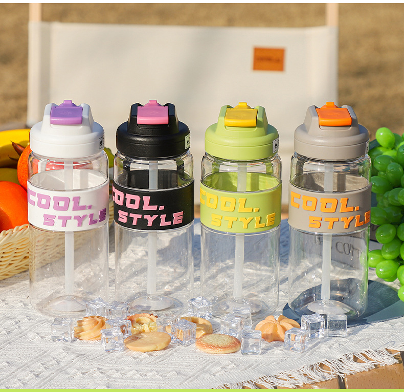 Creative, simple, fresh, high appearance level student water cups, couple outdoor sports straws, plastic cups, car water cups manufacturer pic 28