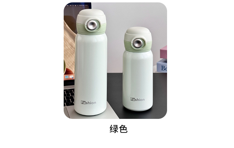 Wholesale of new fashionable stainless steel vacuum business travel cups with high appearance standards, bouncing straws, couple and student insulated cups pic 24