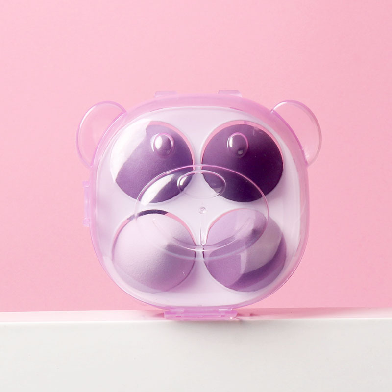 爆款小熊盒美妆蛋彩妆蛋超软套装粉扑干湿两用化妆蛋批发超软粉扑