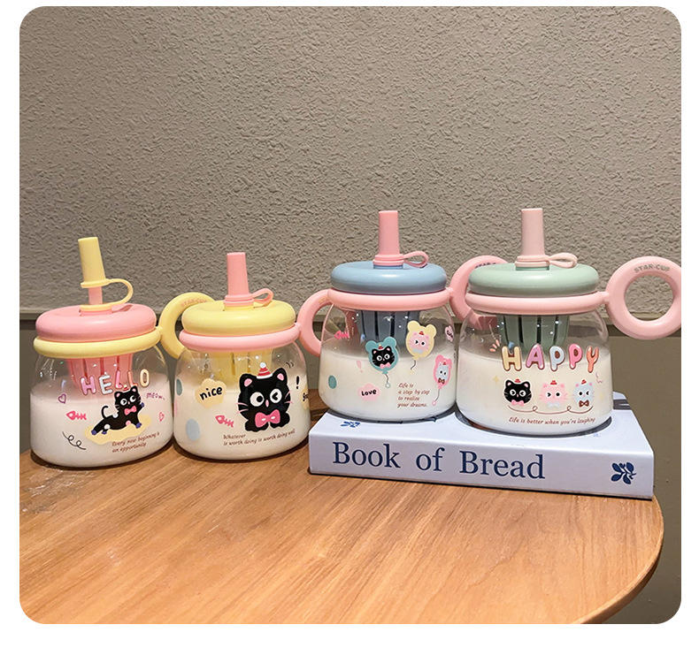 大肚杯塑料杯2025新款大容量桌面吸管杯女可爱茶水分离便携式水杯详情15