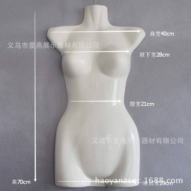 Medium-sized mannequins, bras, swimsuits, underwear, clothing mannequins, single-sided plastic mannequins, white mannequins, clothes hangers details Picture