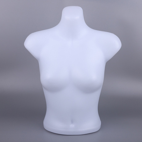 平肩女上身模特内衣文胸模特半截正身模特道具展示 塑料女上身